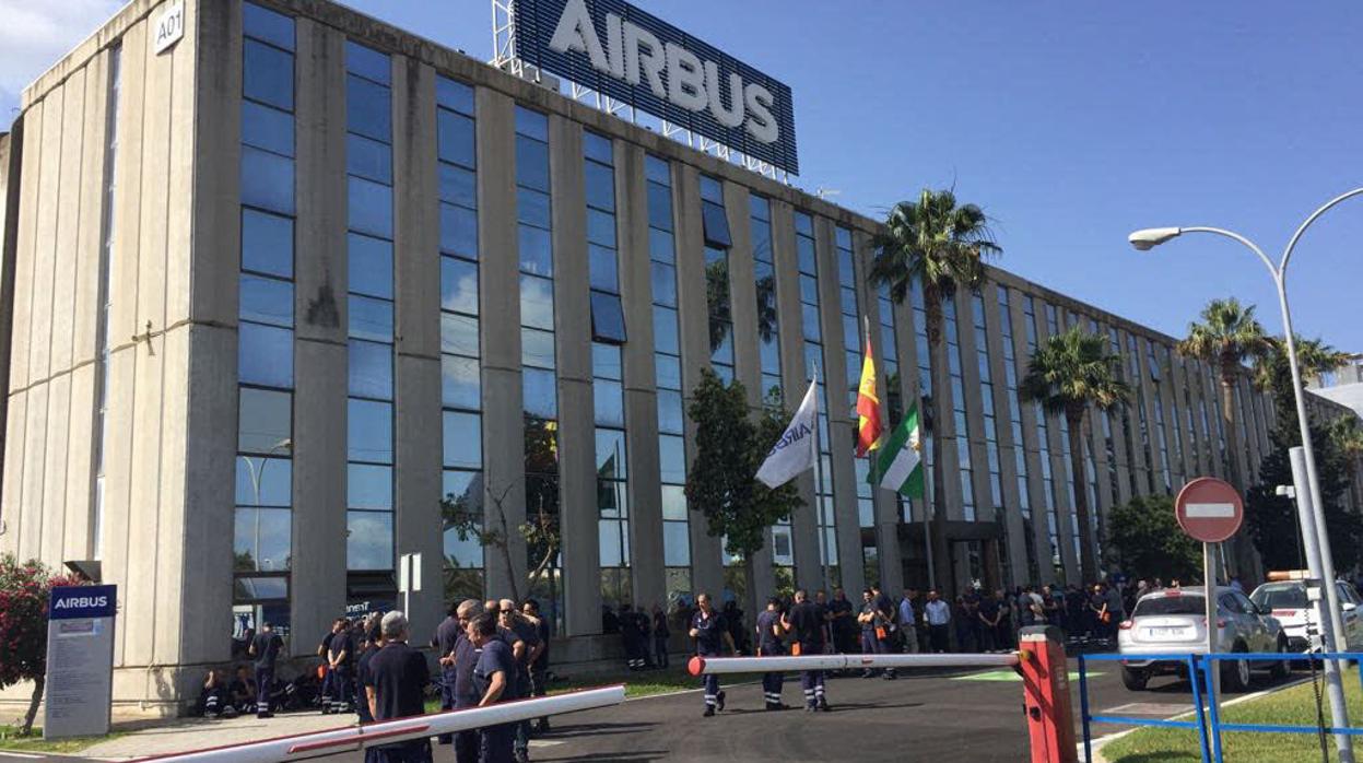 Imagen de archivo de una protesta en la factoría de Airbus-Puerto Real