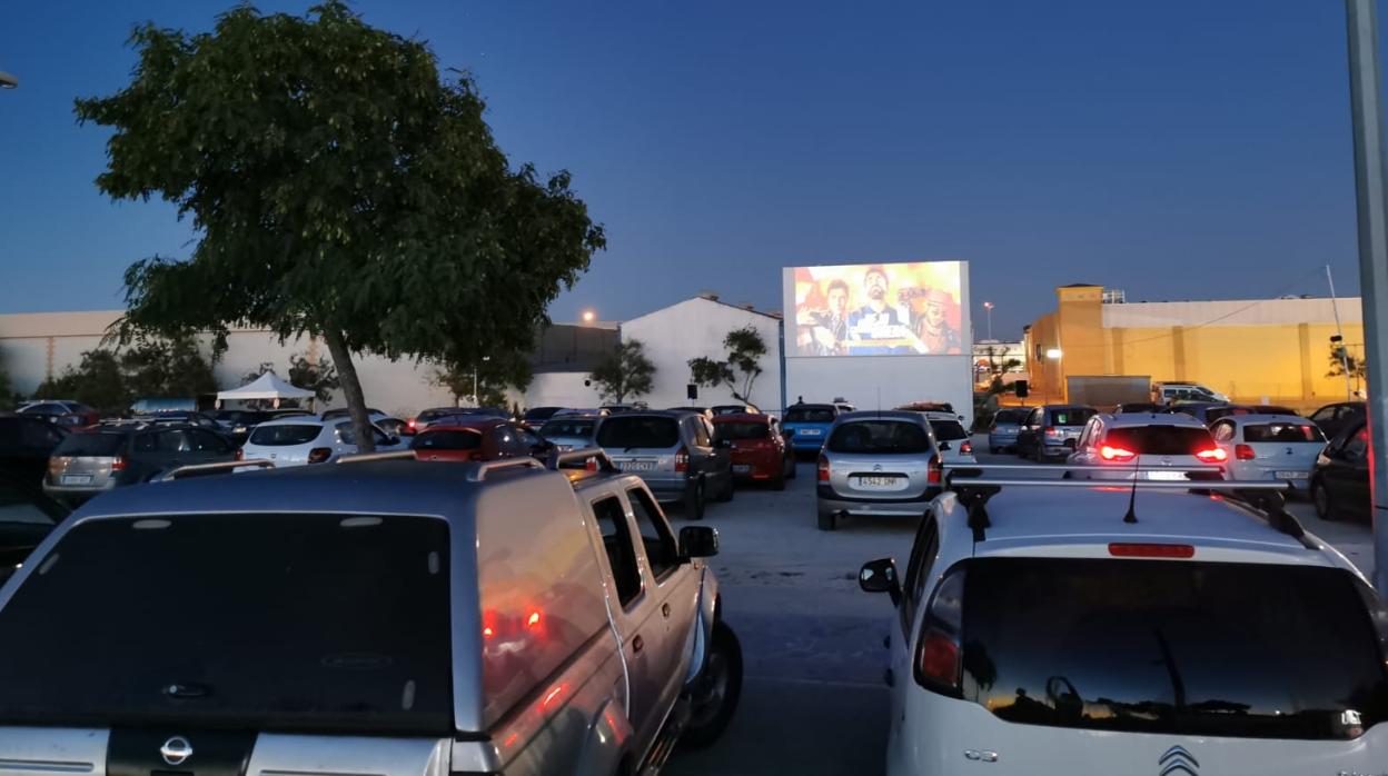 Foto del pasado viernes del autocine de Chiclana