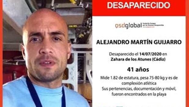 Sigue la búsqueda de Alejandro Martín, desaparecido en Zahara de los Atunes