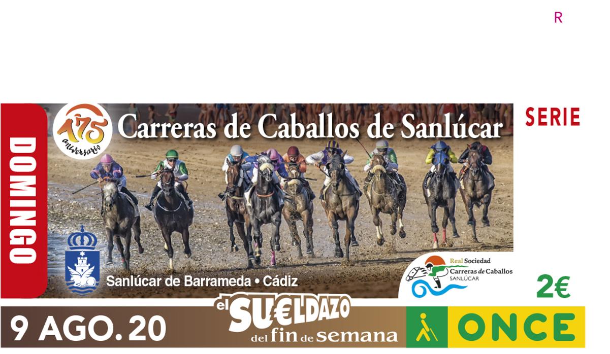 Las carreras de caballos de Sanlúcar de Barrameda, en el cupón de la ONCE