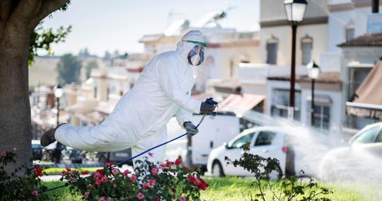 Fumigación de jardines en La Puebla