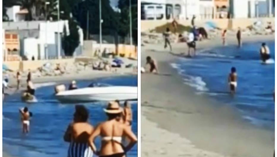 Desembarcan un alijo de droga en una playa de Cádiz en pleno día y ante los bañistas