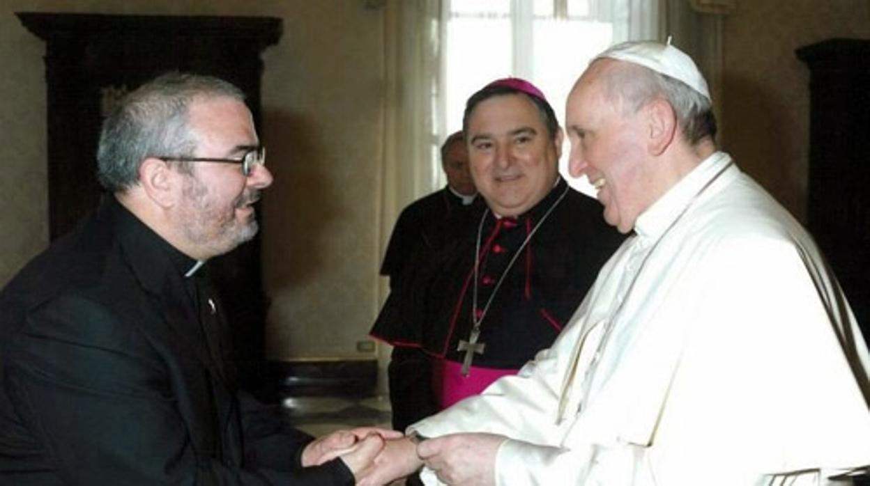 Diego Valle, con el Papa Francisco.