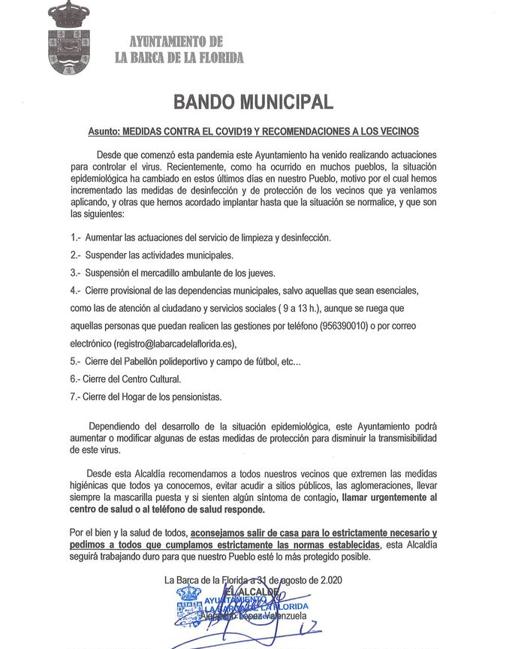 Segundo municipio de Cádiz que pide a su población que salga de casa «lo estrictamente necesario»