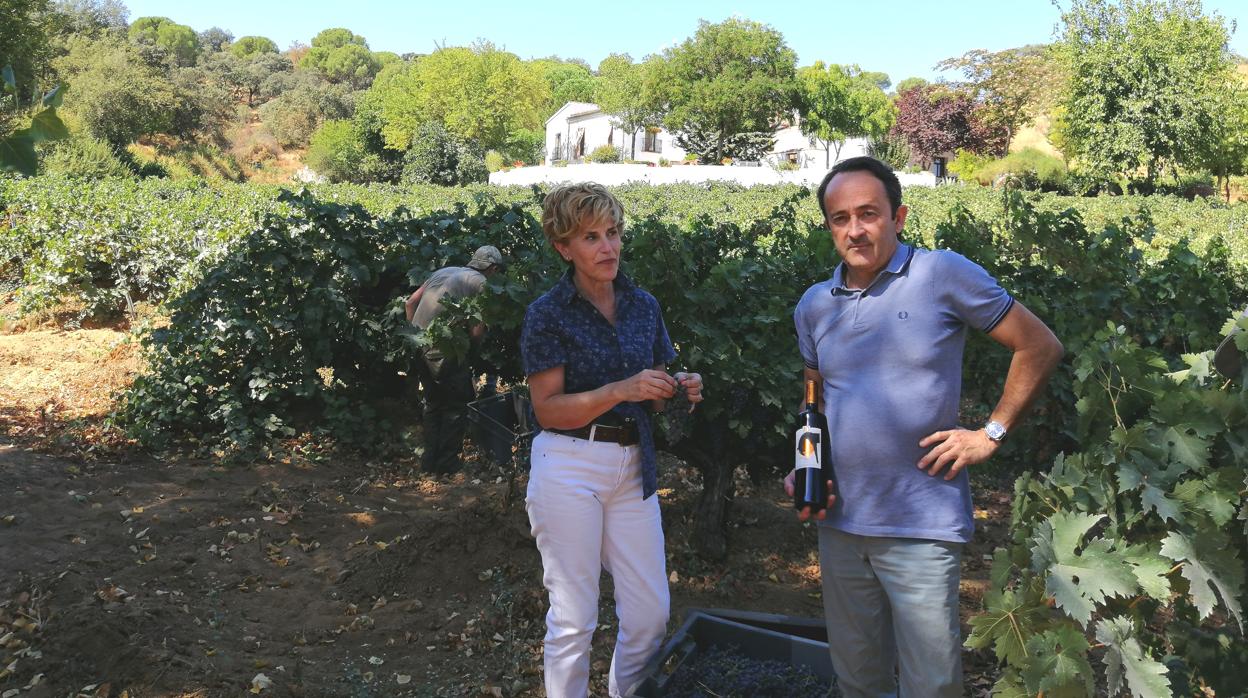 Monica Ucin y Óscar Zapke, dueños de la bodega Fuente Reina de Constantina