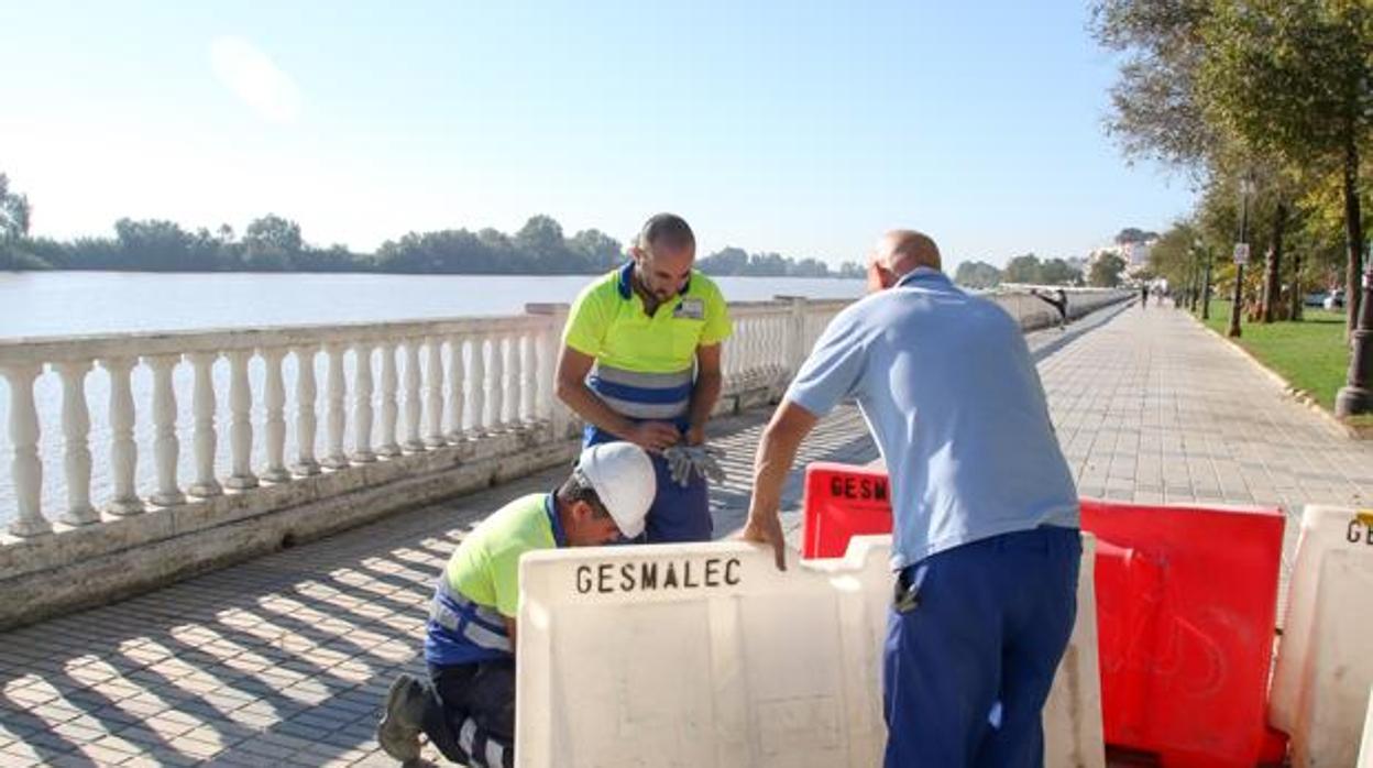 Trabajos en la red de saneamiento de Coria en una imagen de archivo