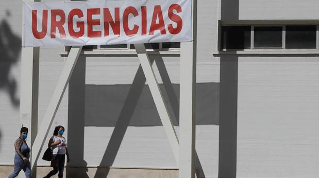 La zona de Urgencias para pacientes Covid del Hospital Puerta del Mar de Cádiz.