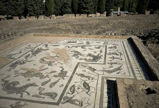 Mosaico en Itálica, Santiponce