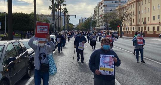 La protesta contó con todas las medidas de seguridad.