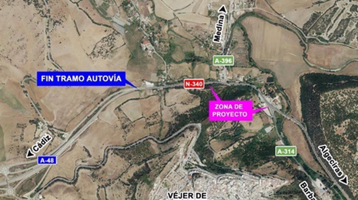 Aprobado el proyecto de trazado para las intersecciones en la N-340 con la A-314 y A-396 en Vejer