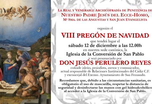 Jesús Perulero pregonará la Navidad en San Pablo