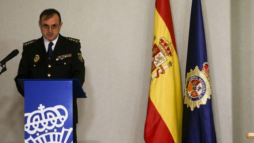 El comisario provincial, durante un acto de la Policía Nacional.