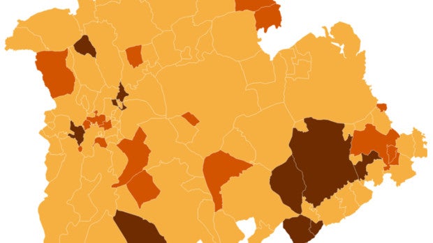 Otros siete pueblos, a punto de superar este martes la tasa de los 500 casos por cada cien mil habitantes