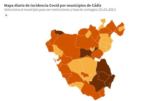 Seis nuevos municipios de Cádiz cerrarán este sábado