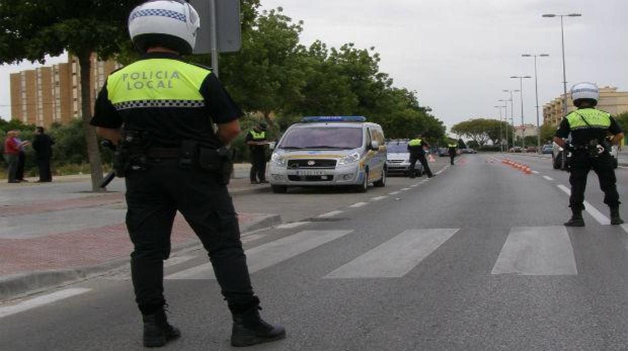 Controles de la Policía Local en Jerez.