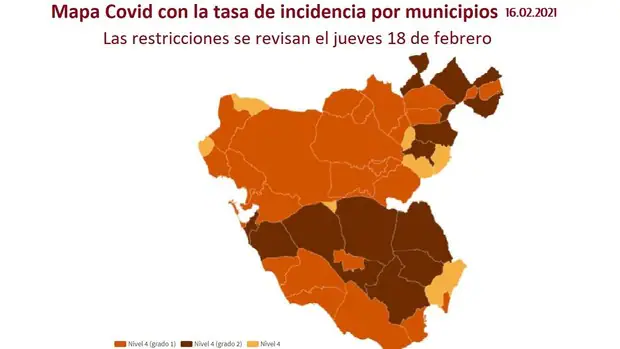 Mapa Covid: Sólo cinco municipios de la provincia de Cádiz se mantienen por encima de los mil casos activos