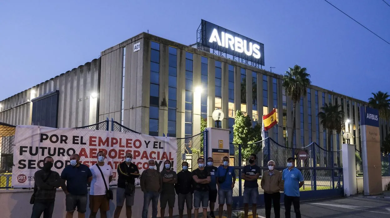 Una de las últimas protestas desarrolladas en la planta de Puerto Real