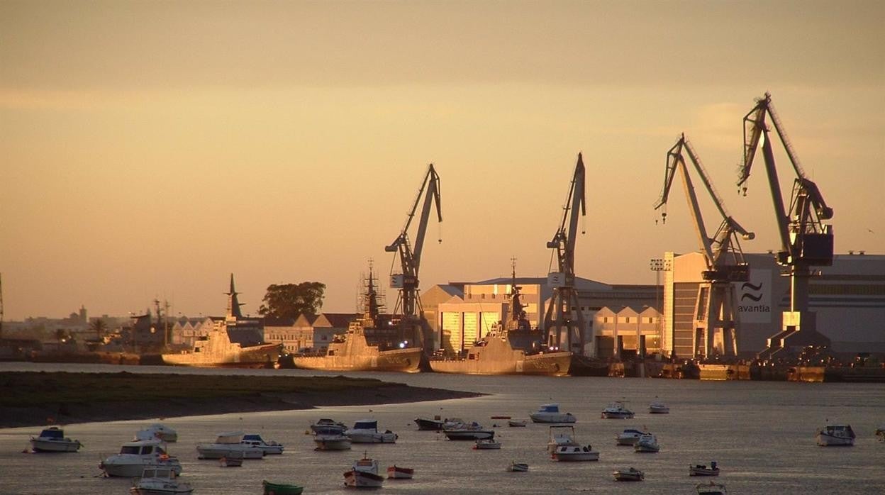 Astilleros de Navantia en San Fernando.