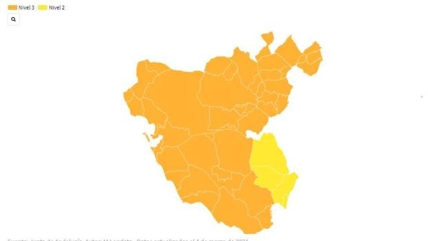 Mapa Covid: el coronavirus en Cádiz, pueblo a pueblo