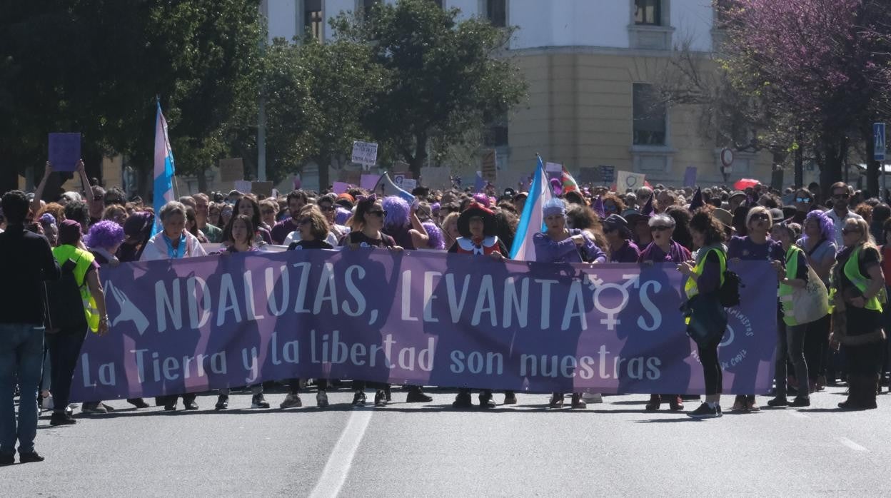 Movilización del pasado año en Cádiz con motivo del 8M.