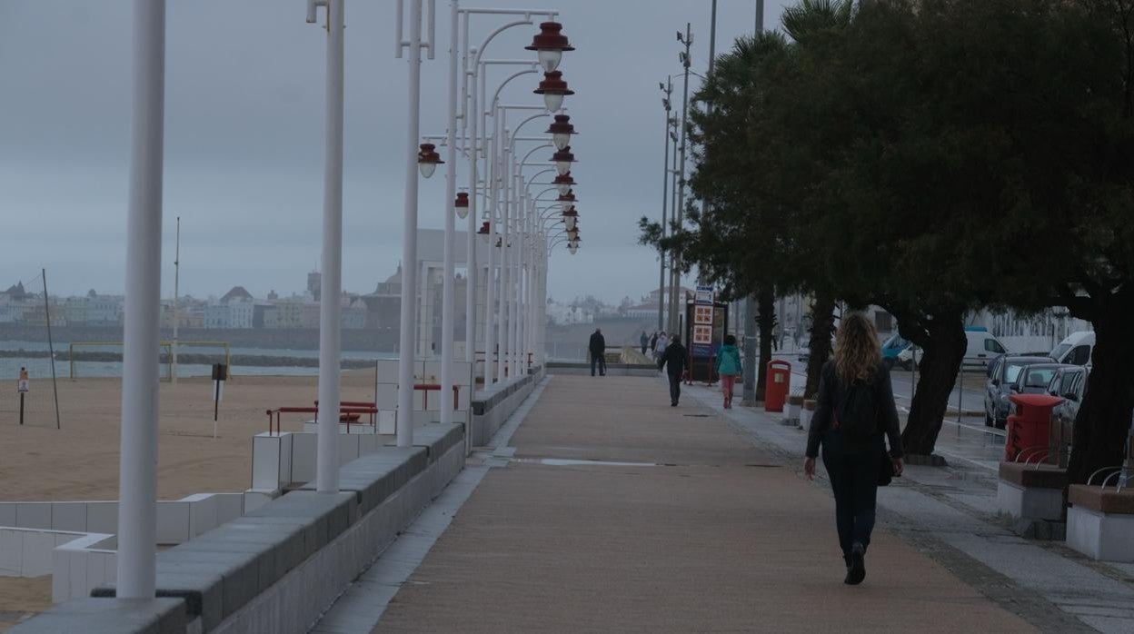 Imagen de archivo de un día de lluvia en Cádiz.