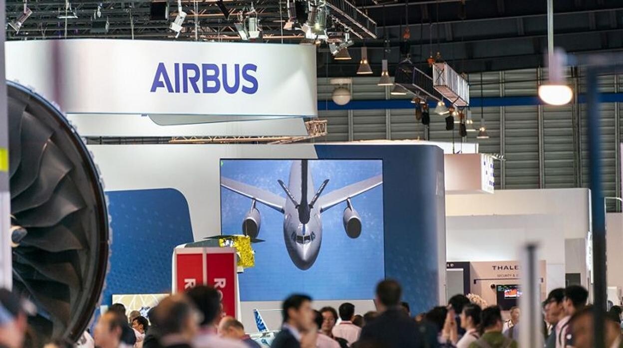 Representación de Airbus en una de las ferias aeronáuticas