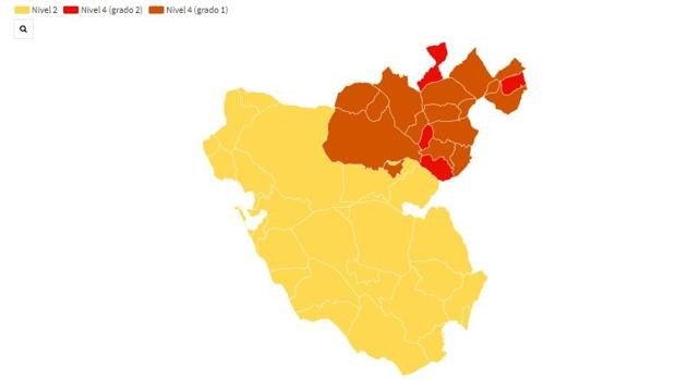 Mapa: Barbate espera evitar el cierre mientras que Villamartín se expone al confinamiento total