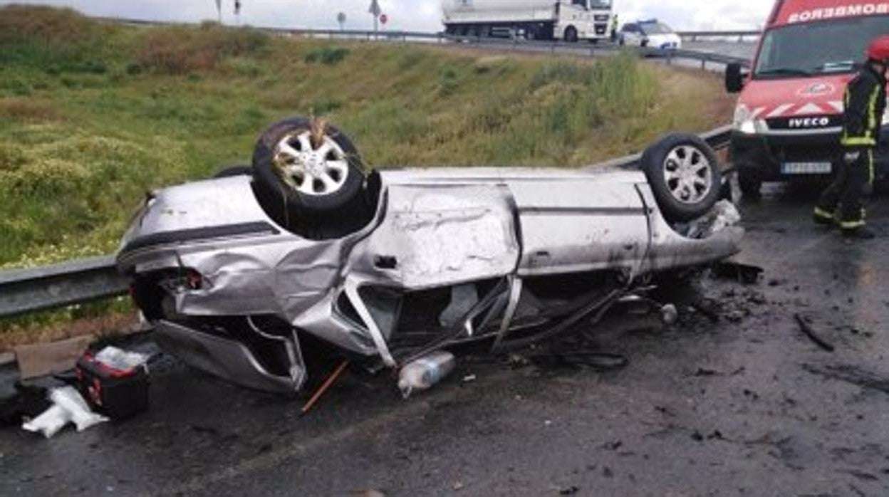 Así ha quedado el coche siniestrado