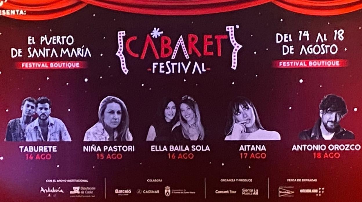 Cartel del Cabaret Festival 2021 en El Puerto