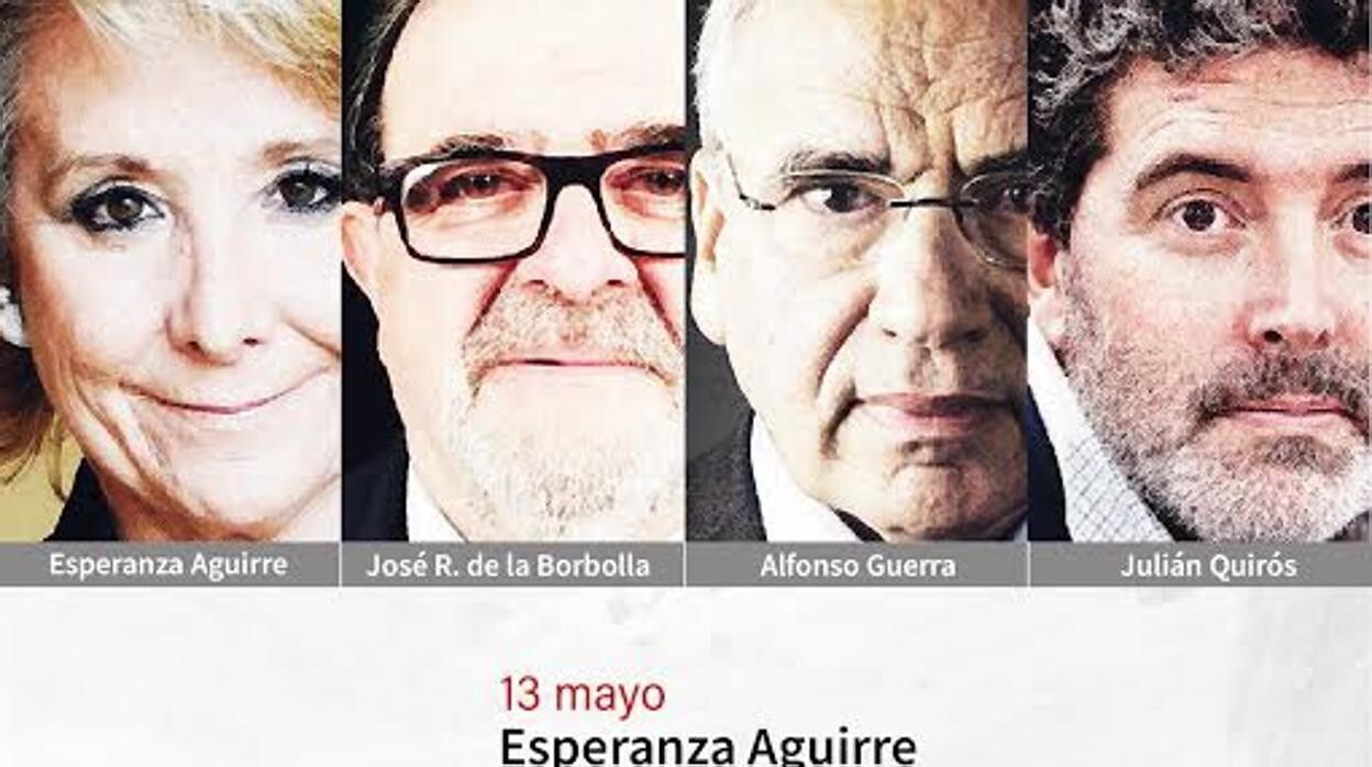 Alfonso Guerra, Rodríguez de la Borbolla, Esperanza Aguirre y Julián Quirós, protagonistas en Tomares