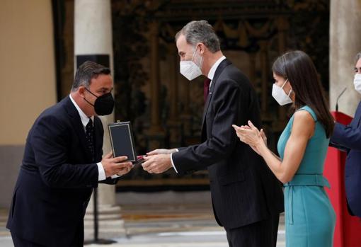 Ángel León en la ceremonia de entrega de las Medallas de Oro al Mérito en las Bellas Artes 2018 y 2019