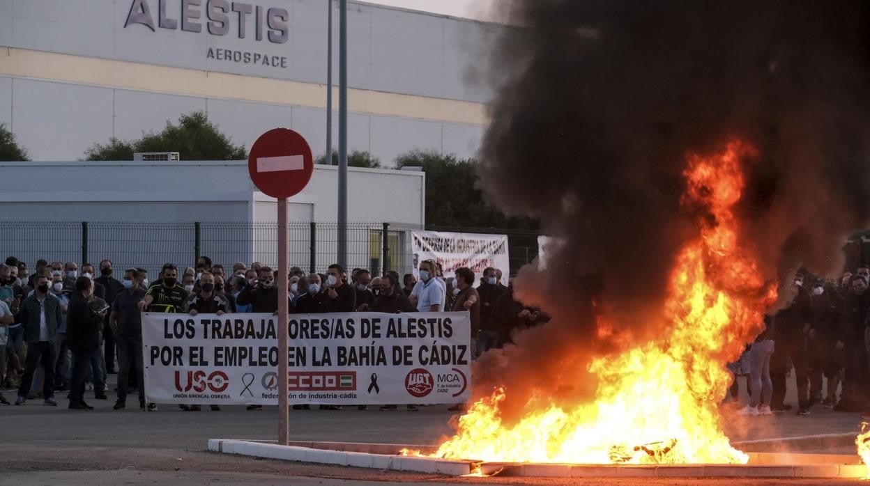 Barricadas en Alestis Puerto Real el 22 de septiembre de 2020