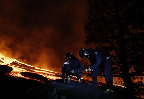 Un gaditano en el corazón del volcán de La Palma