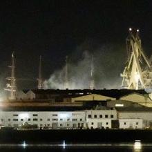 Susto en La Carraca por un incendio en el buque Juan Sebastián de Elcano