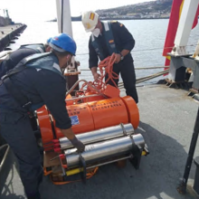 Sismómetro de Fondo Marino a bordo del 'Malaspina'.