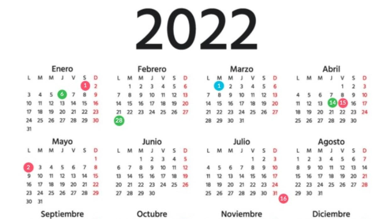 Calendario Laboral de Cádiz 2022: Los festivos y puentes hasta final de año