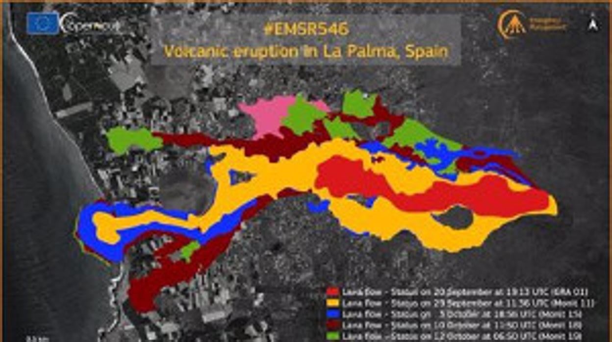Copernicus contabiliza 906 hectáreas y 2.162 edificaciones afectadas por el volcán