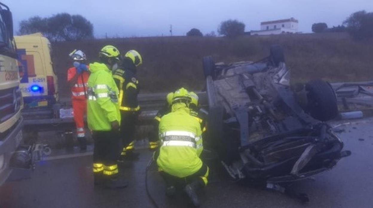 Accidente mortal en la antigua carretera N-IV, en sentido El Puerto - Jerez