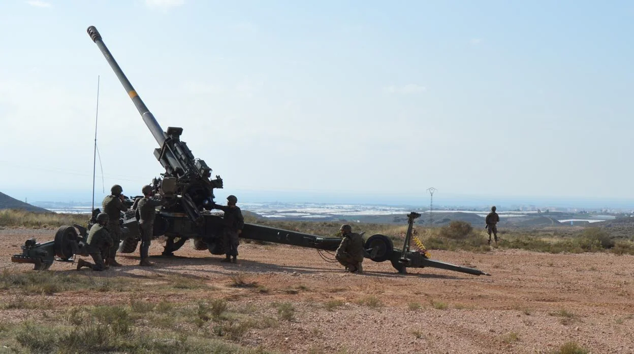 La unidad de artillería desplegada en Palma de Mallorca.
