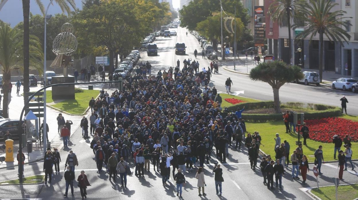 Manifestación de este jueves.