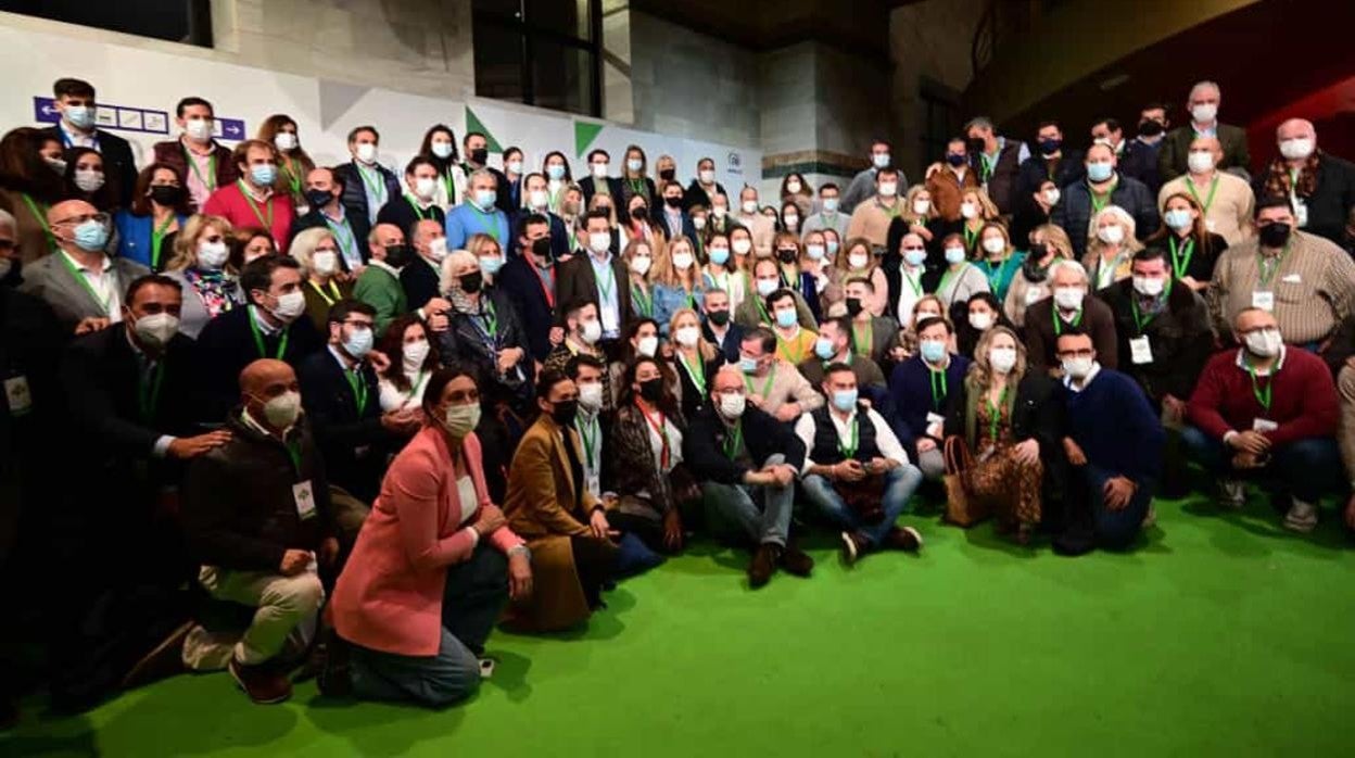 La delegación de la provincia de Cádiz, en el XVI Congreso del PP andaluz este fin de semana.