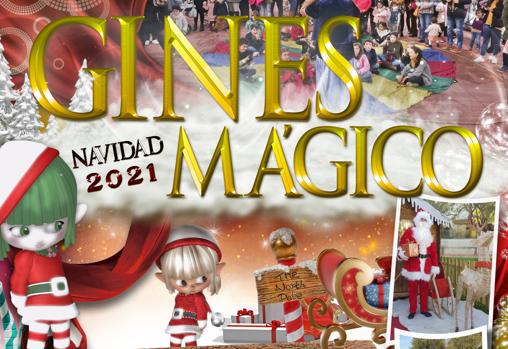 Cartel anunciador de las fiestas navideñas en Gines