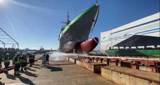 Vídeo: la botadura de la quinta corbeta para Arabia Saudí en Navantia en San Fernando