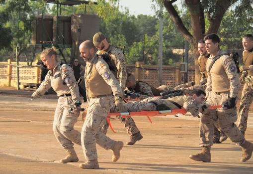 Infantes de Marina desplegados en Malí.