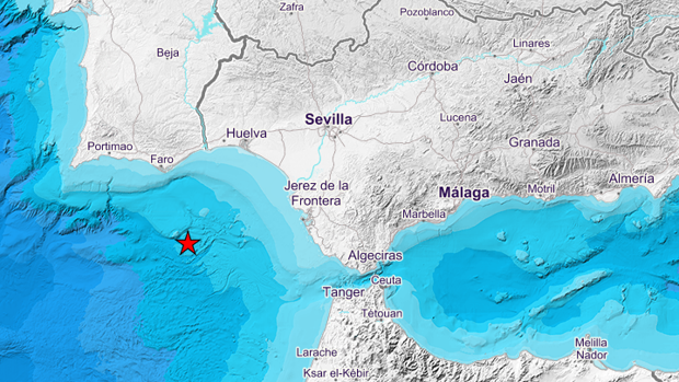 Registrado un terremoto de magnitud 4,4 en el golfo de Cádiz