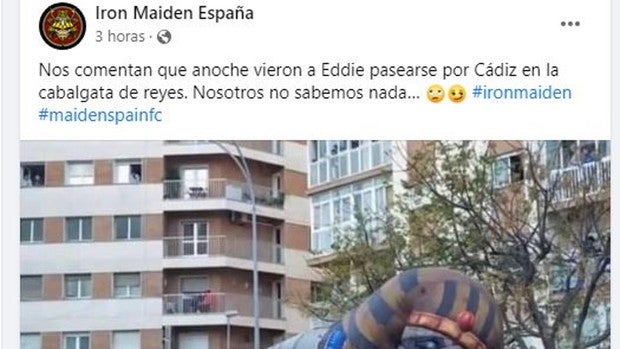 Cádiz ya es trending topic por la cabalgata de Reyes Magos y hasta Iron Maiden se suma a las bromas