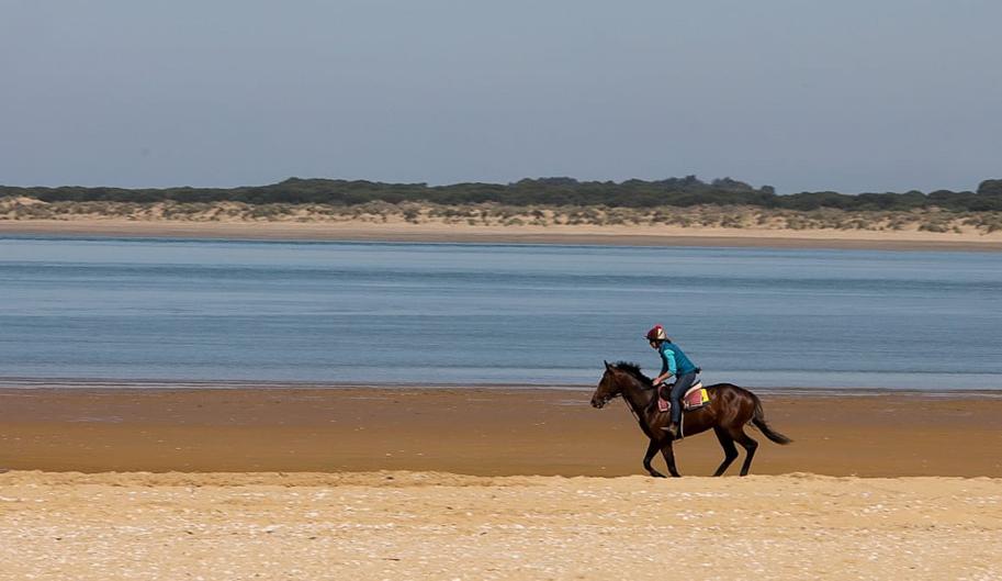 Así se encuentra la playa de Sanlúcar para la Semana Santa