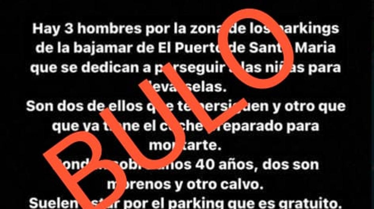 La Policía Nacional desmiente un bulo sobre unos secuestradores de niñas en El Puerto