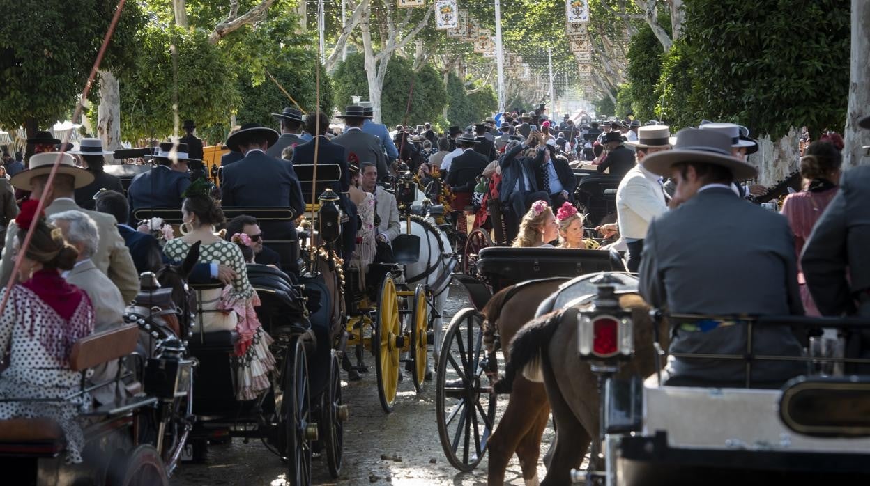 Ambiente en el real de la feria el pasado jueves