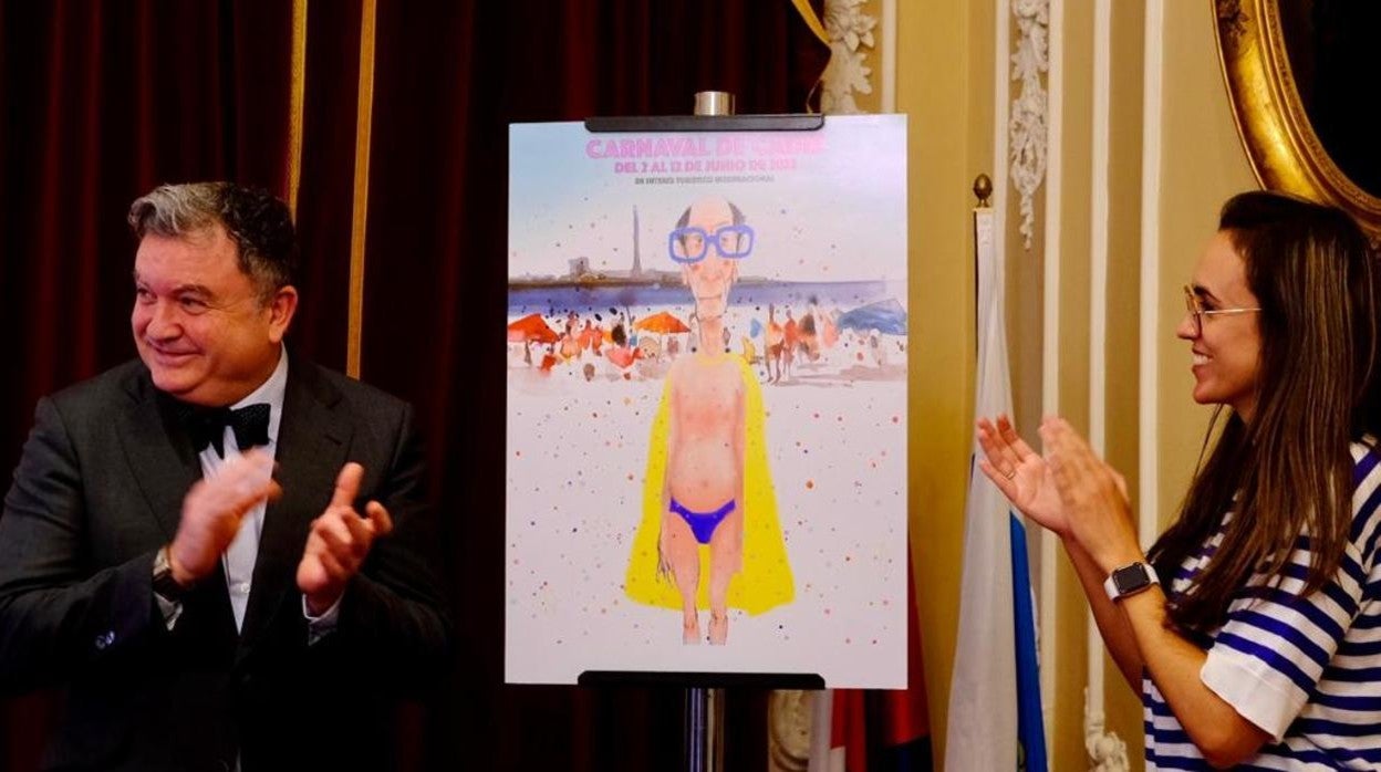 El cartel del Carnaval de Cádiz 2022, obra de Pablo Fernández-Pujol.